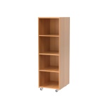 Bücherregal, 165 cm hoch, 52x64 cm (B/T), einseitig nutzbar, 4 Fächer, 